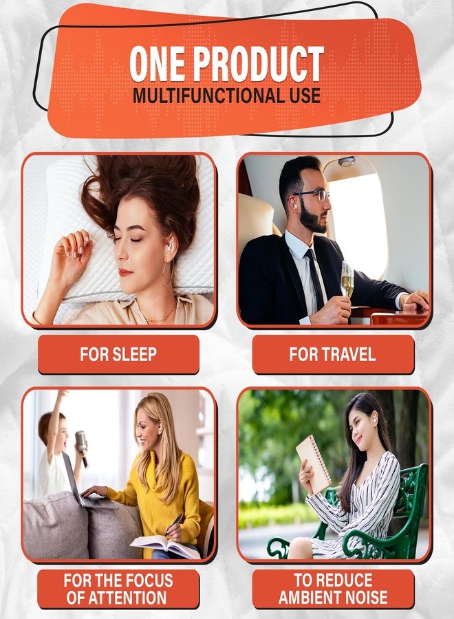 VIKROM Reusable Ear Plugs for Sleeping - Noise Canceling Silicone Earplugs for Sleep, Reduce 40 dB, White Earplugs for Musicians Hearing Protection, Durable & Comfy, Good for Flying Great Valentines Day Gift - Image 5
